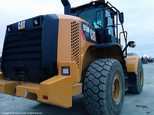 Our beautiful Cat 950M loader, which I used to keep our yard clear of snow.  My favorite machine.