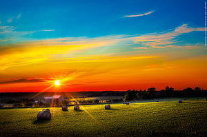 Hay Field Sunset - Nestleton, Ontario